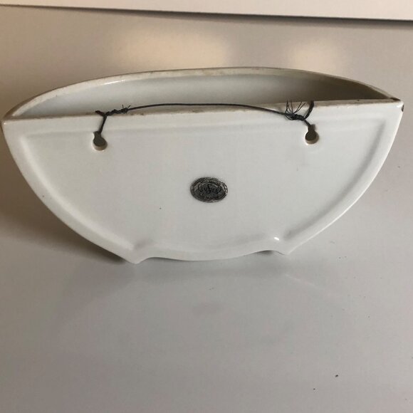 Victorian Hand Painted Porcelain Wall Pocket Vase Vintage Andrea By Sadek Japan - Picture 4 of 7